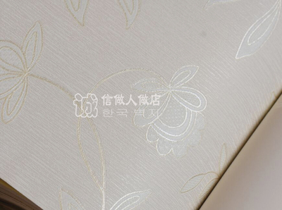 韩国壁纸 卡拉 宜家纯色花朵纹理 客厅卧室满铺墙纸 2184 现货