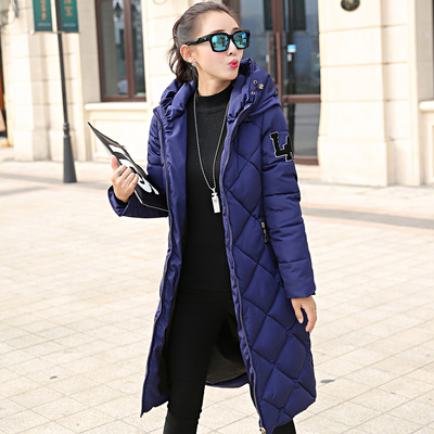2015新款唯品会蘑菇街潮韩版女装长款修保暖修身显瘦棉衣棉服外套