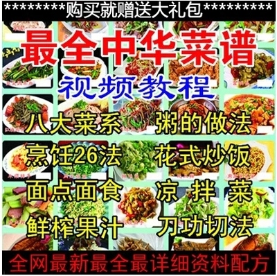 学做菜视频教程 中国八大菜系厨师学习美食中华菜谱烹饪炒菜教材