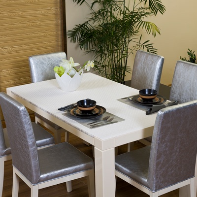玉麒PVC桌布防水防油餐桌布欧式塑料饭桌桌垫布茶几垫长方形圆形