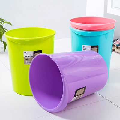 欧式创意客厅垃圾桶家用 厨房卫生间厕所大号无盖个性塑料垃圾筒