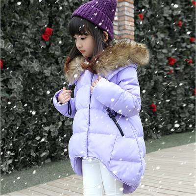 女童羽绒棉服中大童外套儿童装女孩衣服加厚秋冬装新款韩版中长款