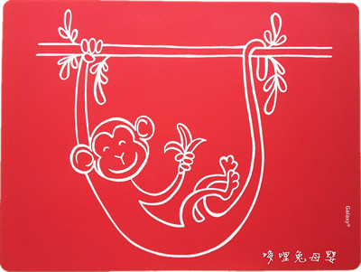 香港Galaxy宝宝儿童可折叠软硅胶餐垫 安全无毒碗垫 嗯哼同款