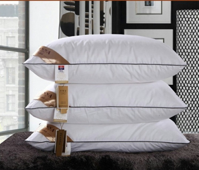 五星级酒店枕头纤丝羽绒枕芯柔软护颈保健枕芯棉布一对特价包邮