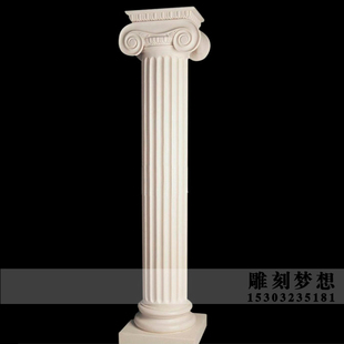 大理石柱子皮欧式石材罗马柱客厅装饰 别墅室内石柱 简约现代古典