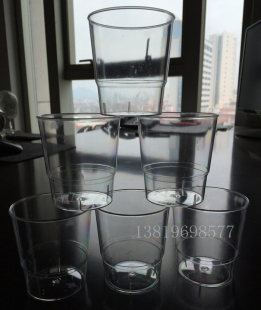批发PS硬质塑料高级航空杯一次性太空杯透明水晶茶杯1000只180ML