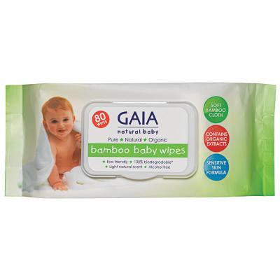 澳洲直邮Gaia Natural Baby Bamboo Wipes 80纯天然婴儿竹制湿巾