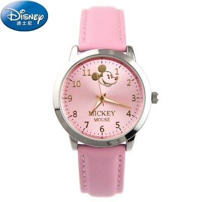 正品新款迪士尼学生休闲手表时尚女孩青春简约大表盘米奇石英腕表
