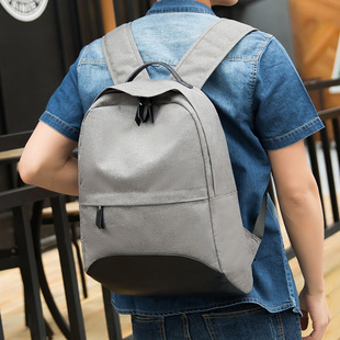 新款2016日韩版时尚潮流男士双肩背包高中大学生帆布书包旅行包