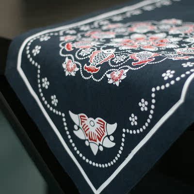 中式桌旗 欧美式桌条茶几旗床旗餐垫 现代红木家具纯棉布艺餐桌布