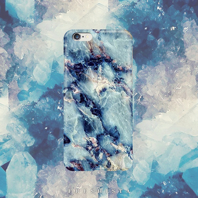 海洋之心蓝大理石纹苹果6 iPhone6s Plus光面硬手机壳 软保护套