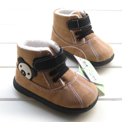 15新款冬季宝宝雪地靴软底防滑学步鞋男女婴儿加绒棉鞋软胶底短靴