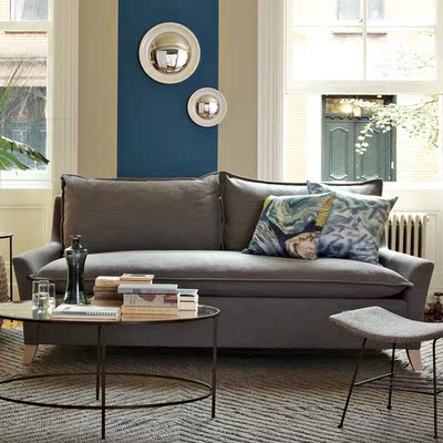 美式乡村沙发欧式宜家简约现代双人沙发可拆洗客厅书房布艺沙发