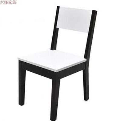 餐椅椅子实木现代简约环保板式免漆硬座时尚艺术耐用休闲座椅W7