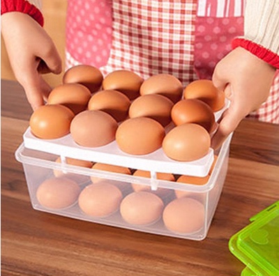 【汇奇宜】加厚双层24格带提手鸡蛋盒防碰保鲜储存盒多功能储物盒