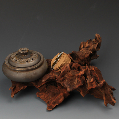 新款仿古铁锈釉盘香器居室香道陶瓷檀香炉套装佛教用品香薰炉特价