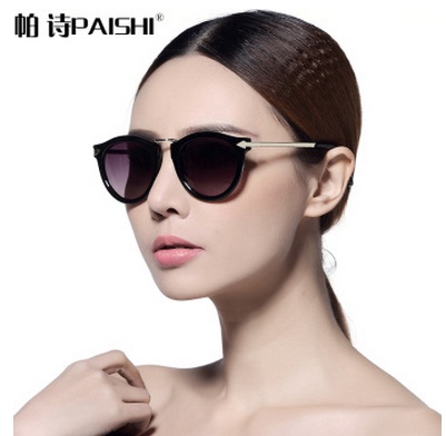 包邮 帕诗PAISHI专业偏光太阳镜 女款眼镜大框驾驶司机开车墨镜