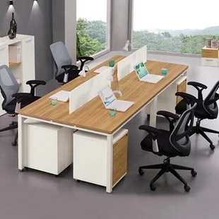 办公家具时尚简约职员桌办公桌低屏风组合工作位员工电脑桌四人位