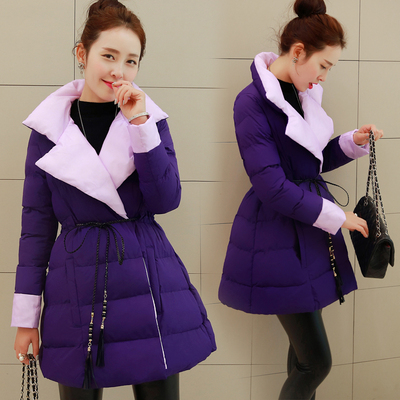 2015冬装新款韩版保暖宽松棉袄中长款a字加厚棉衣外套大码女装