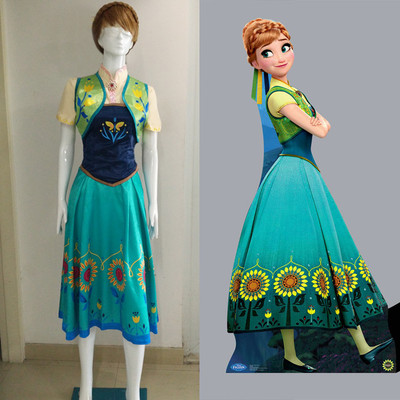 【cosermart】FrozenFever冰雪奇缘生日惊喜Anna安娜cosplay裙