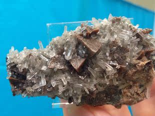 【奇石缘】矿物晶体 水晶与日光榴石共生