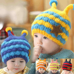 韩国儿童帽子男女童秋冬天宝宝帽子保暖加绒毛线套头帽0-1-2-3岁