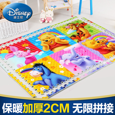 迪士尼爬行垫拼图拼接60 60儿童泡沫地垫宝宝家用加厚防滑游戏垫