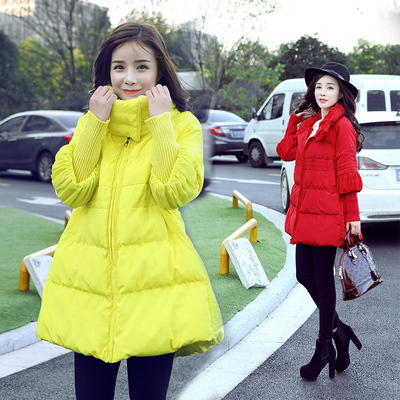 2015韩版冬季新款女装A字款棉服女斗篷韩国棉衣女中长款宽松显瘦