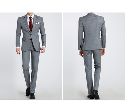 上海裁缝量身定制定做高档商务西服男士灰色羊毛西服订做工作服