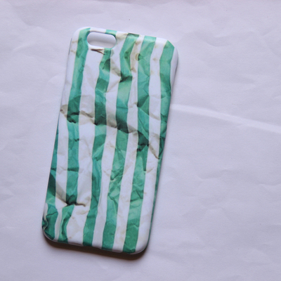 清新绿色褶皱纸条纹苹果5iphone6 plus三星edge手机壳大理石纹理4