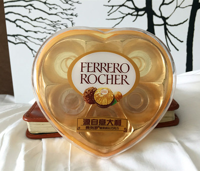 新款6粒费列罗巧克力盒子喜庆包装盒批发结婚庆巧克力塑料礼盒