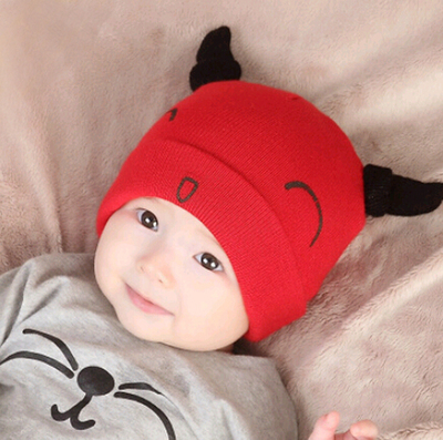 婴儿帽子0-3-6-12个月新生儿帽子秋冬宝宝帽子1-2岁韩版4d30ed782
