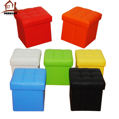 换鞋凳茶几凳储物沙发凳现代简约方形皮墩凳储物收纳凳矮凳小板凳