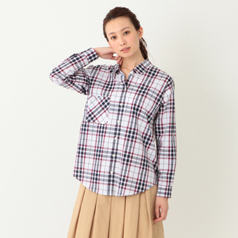 双十一日本原单高端贵牌宽松个性舒适格子衬衫 活动价160
