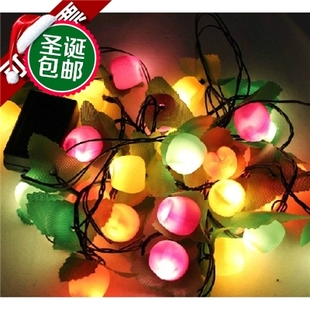 诞树装饰灯圣诞节装饰品 圣诞彩灯串灯 装饰灯节日灯 闪灯水果圣