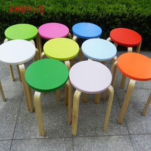 实木凳圆凳矮凳时尚简约时尚创意彩色圆凳非塑料凳板凳餐凳特价