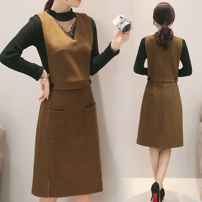 2016韩版新款秋装时尚套装女装潮名媛秋季气质毛呢套裙显瘦两件套