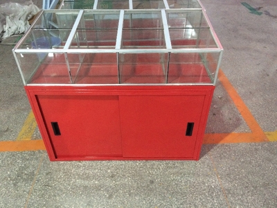 杭州坚果干货蜜饯展示散称中岛柜铁皮玻璃柜休闲食品老婆大人货架