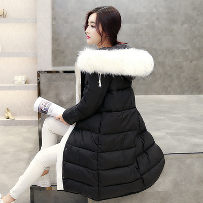 2015新款冬季外套女装棉衣女中长款修身韩版带毛领棉服棉袄时尚潮