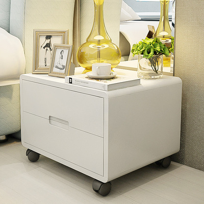2015新款床头柜 简约现代烤漆哑光白色床头柜 个性床边柜特价包邮