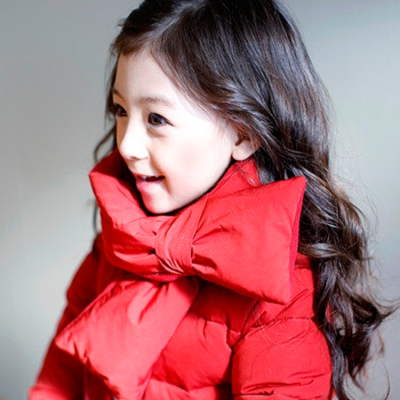 2015韩国代购冬装新款儿童装男女童加厚韩版中长款羽绒服棉服外套