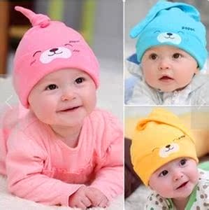 新生婴儿童睡眠胎帽0-3-6-18个月纯棉春秋冬季款1岁男女宝宝帽子