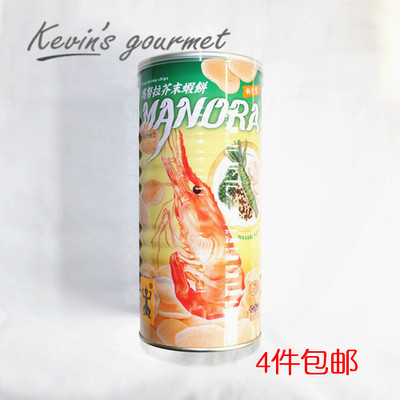 泰国进口食品休闲零食 Manora玛努拉芥末虾味木薯片虾片90g