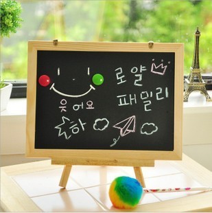 早教儿童婴幼儿写字礼品创意迷你三角留言宣传小画架A4磁性黑白板