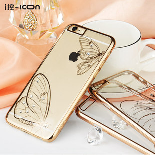 ICON iPhone6Plus手机壳苹果6保护套4.7女6s水钻电镀奢华外壳超薄