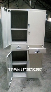 深圳广州香港东莞办公家具办公铁皮柜 钢制带抽文件书柜 铁柜