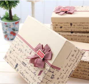 Zakka杂货创意牛皮纸礼品盒 商务送礼 生日礼物小清新 精致礼品盒