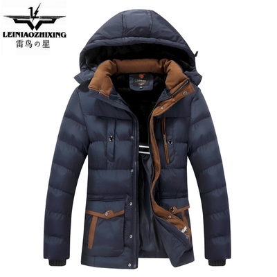 雷鸟之星2015新款中长款棉衣男青年冬季时尚潮流加绒加厚保暖外套