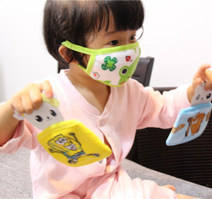 卡通儿童口罩透气棉质2-8岁宝宝口罩防风防尘口罩秋冬口罩