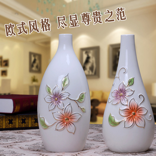 陶瓷花瓶摆件 客厅简约装饰品电视柜摆件陶瓷花瓶创意饰品摆件